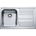 Franke llx 611 101.0085.772 logica line lavello 1 vasca incasso 79 x 50 con gocciolatoio destro inox satina