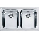 Franke llx 620 101.0153.289 logica line lavello 2 vasche incasso 79 x 50 inox satinato