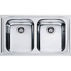 Franke llx 620-l 101.0153.292 logica line lavello 2 vasche incasso 86 x 50 inox satinato