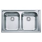 Franke nex 620 101.0040.733 neptune lavello 2 vasche incasso 86 x 51 inox satinato