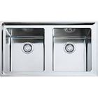 Franke npx 620 101.0068.373 neptune plus lavello 2 vasche incasso 86 x 51 inox satinato