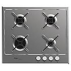 Whirlpool gma6414ixl piano cottura a gas da incasso cm. 59 4 fuochi inox