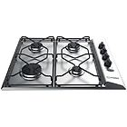 Indesit paa642ixiwe paa 642 ix/i we piano cottura nero, acciaio inossidabile da incasso 58 cm gas 4 fornello