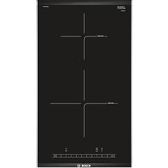 Bosch pib375fb1e serie 6 piano cottura a induzione cm 30 vetroceramica nero profili laterali inox