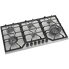 Premiertech premiertech® pc906 piano cottura a gas a 6 fuochi da 90 cm doppio wok in acciaio inox