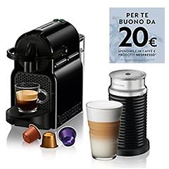 Delonghi macchina da caffè nespresso inissia en 80.bae nero nespresso + aeroccino