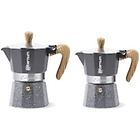 Bialetti caffettiera bis elegance wood 1 tazza + 3 tazze