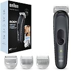 Braun Bg3340 Bodygroomer Rifinitore Corpo 3 Bg3340 Nero/grigio, Depilazione Da Uomo, Con Pettine Per Le Ar