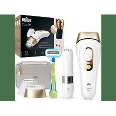 Braun epilatore silk-expert pro 5 ipl sistema epilazione bianco/oro pl5159