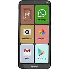 Brondi smartphone amico xl nero 16 gb dual sim fotocamera 8 mp