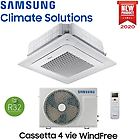 Samsung climatizzatore condizionatore cassetta a 4 vie windfree inverter r32 18000 btu ac052rn4dkg/eu con te