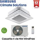 Samsung climatizzatore condizionatore mini cassetta a 4 vie windfree inverter r32 18000 btu ac052rnndkg/eu c