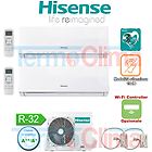 Hisense climatizzatore dual split 912 mod new comfort 2023 dj25ve0bg dj35ve0bg 2amw42u4rra 900012000 btuh r3