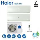 Haier climatizzatore condizionatore dual 12+12 serie flexis 12000+12000 btu con 2u50s2sf1fa in r32 in a++ 