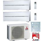 Mitsubishi climatizzatore condizionatore dual 12+12 electric kirigamine style msz-ln mxz-2d53va2 12000+12000 bt