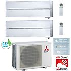 Mitsubishi climatizzatore condizionatore dual 9+12 electric kirigamine style r32 msz-ln+mxz-2f42vf 9000+12000 b