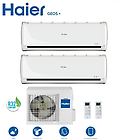 Haier climatizzatore condizionatore dual split 9+12 inverter serie geos plus r32 da 9000+12000 btu con 2u4