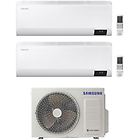 Samsung climatizzatore condizionatore dual split inverter serie cebu 7000+7000 btu con aj050txj2kg a++ wi-fi