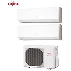 Fujitsu climatizzatore condizionatore dual split 7+12 inverter serie lm 7000+12000 btu con u.e. aoyg14lac2 i