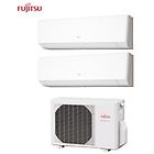 Fujitsu climatizzatore condizionatore dual split 7+7 inverter serie lm 7000+7000 btu con u.e. aoyg14lac2 in 