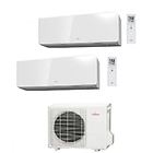 Fujitsu climatizzatore condizionatore general dual split inverter serie kgtb 12+12 aohg18kbta2 r-32 wi-fi op