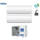 Haier climatizzatore condizionatore dual 12+12 serie ies con 2u50s2sf1fa in a++ gas r32 da 12000+12000 btu