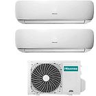 Hisense climatizzatore condizionatore dual 9+9 mini apple pie da 9000+9000 btu 2amw35u4rra gas r32 a++