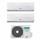 Hisense climatizzatore condizionatore dual split inverter serie new comfort 12+12 con 3amw72u4rfa r-32 wi-fi