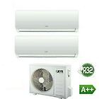 Kukyr climatizzatore condizionatore dual split inverter serie summer 9+9 con multi18-out r-32 9000+9000