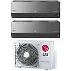 Lg climatizzatore condizionatore dual split inverter serie artcool mirror specchio 12+12 con mu2r17 ul0