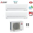 Mitsubishi climatizzatore condizionatore electric dual split 7+12 inverter msz-ap r32 7000+12000 btu mxz-2f42vf