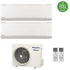 Panasonic climatizzatore condizionatore dual 12+12 inverter+ serie etherea da 12000+12000 btu con cu-2z50tbe i