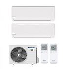 Panasonic climatizzatore condizionatore dual 7+12 inverter+ serie tz da 7000+12000 btu con cu-2tz41tbe gas r-3