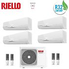 Riello climatizzatore condizionatore quadri 9+12+12+12 aaria plus multi 485 p 9000+12000+12000+12000 btu r-