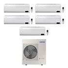 Samsung climatizzatore condizionatore penta inverter windfree elite 7+9+9+9+12 aj100txj5kg r-32 wi-fi 7000+9