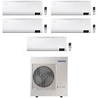 Samsung climatizzatore condizionatore penta split inverter cebu aj100txj5kg r-32 wi-fi integrato 9000+9000+1