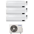 Samsung climatizzatore condizionatore trial split inverter windfree elite 7+7+7 con aj068txj3kg r-32 wi-fi 7