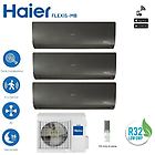 Haier climatizzatore condizionatore trial 12+12+12 serie flexis 12000+12000+12000 btu con 3u70s2sr2fa r32 