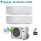 Daikin Climatizzatore Dual Split 12+12 Inverter Emura White Wi-fi R-32 Bluevolution 12000+12000 Btu Con 2mx