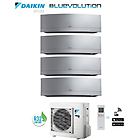 Daikin Climatizzatore Quadri Split 12+12+12+12 Inverter Emura Silver Wi-fi R-32 Bluevolution 12000+12000+12