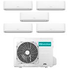 Hisense climatizzatore inverter hi comfort wi-fi penta split 9000+9000+9000+12000+12000 btu 5amw125u4rta r-3