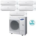 Samsung Climatizzatore Penta Split 9000+9000+9000+9000+12000 Inverter Serie Ar5500m Smart Wifi 9+9+9+9+12 Co