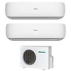 Hisense condizionatore mini apple pie dual split inverter 18+18 18000+18000 btu r32 4amw105u4raa a++ wi-fi o