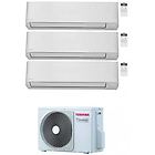 Toshiba seiya condizionatore trial split 10000+10000+13000 btu inverter r32 ras-3m18u2avg-e a++ 10+10+13