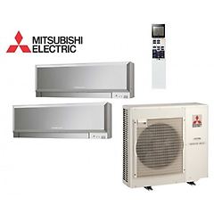 Mitsubishi climatizzatore condizionatore electric dual 9+18 inverter msz-ef2 kirigamine zen black 9000+18000 bt