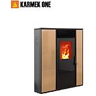 Karmek One stufa a pellet mod. alice 14,3 kw ad aria ventilata in acciaio beige