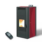 King termostufa a pellet idro 24 kw bordeaux con telecomando