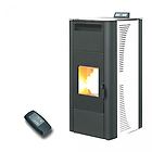 King termostufa a pellet idro 24 kw bianca con telecomando