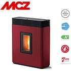 Mcz stufa a pellet canalizzabile philo comfort air 14 m1 maestro in acciaio colore bordeaux