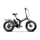 Argento Bike bicicletta fat e-bike velocità max 25 km/h autonomia 30 km nero/rosso